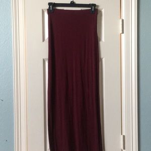 Maroon maxi skirt